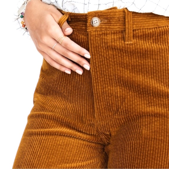 Madewell Cropped Wide-Leg Golden Corduroys Sz 26 - Picture 3 of 14